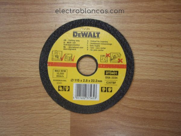 disco corte piedra DE WALT DT3401 - electroblancas